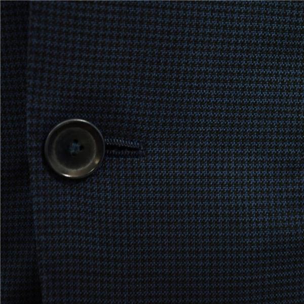 トゥモローランド 2つボタン シングルスーツ S YA4 ダークネイビー 千鳥格子 ノータック 袖口4つ釦 開き見せ 61-06-71-06507 春夏物 6XA038 | TOMORROWLAND | 02