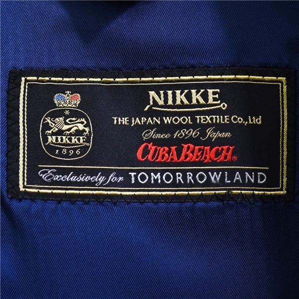 トゥモローランド 2つボタン シングルスーツ S YA4 ダークネイビー 千鳥格子 ノータック 袖口4つ釦 開き見せ 61-06-71-06507 春夏物 6XA038 | TOMORROWLAND | 04