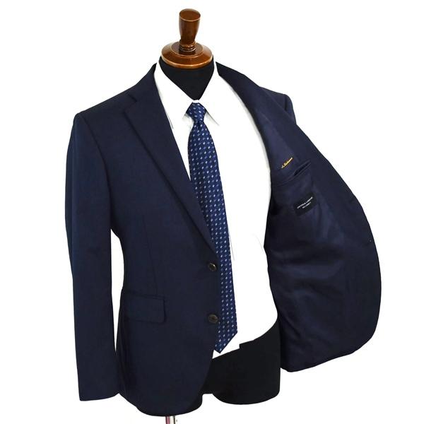 美品 ユニバーサルランゲージ 2つボタン シングルスーツ M AB5 ダークネイビー ノータック 袖口4つ釦 開き見せ 21NS-CO-I 合物 春秋 6XA040 | UNIVERSAL LANGUAGE | 01