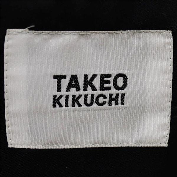 美品 タケオキクチ 3ピース 3つボタン シングルスーツ L Y7 ブラック ストライプ 袖口4つ釦 開き見せ JC070-67006JG 合物 春秋 6XA041 | TAKEO KIKUCHI | 03