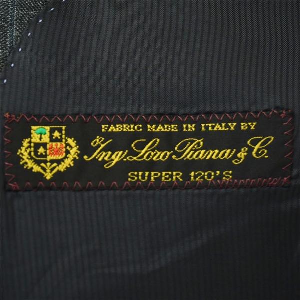 タケオキクチ 伊製 ロロピアーナ 120's シルク混 段返り 3つボタン シングルスーツ XL A8 ダークグレー ストライプ 7328-65129 春秋 6XA043 | TAKEO KIKUCHI | 04