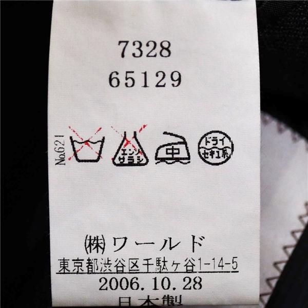 タケオキクチ 伊製 ロロピアーナ 120's シルク混 段返り 3つボタン シングルスーツ XL A8 ダークグレー ストライプ 7328-65129 春秋 6XA043 | TAKEO KIKUCHI | 05