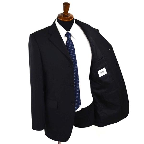 タケオキクチ 3つボタン シングルスーツ L Y7 ブラック チェック ツータック 袖口3つ釦 開き見せ JD070-69031JH 合物 春秋 6XA046 | TAKEO KIKUCHI | 01