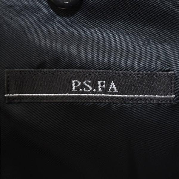 美品 P.S.FA 3ピース 2つボタン シングルスーツ XL A8 ブラック ノータック ブラックスーツ アジャスターなし TN010251 合物 春夏秋 6XA049 | Perfect Suit FActory | 03