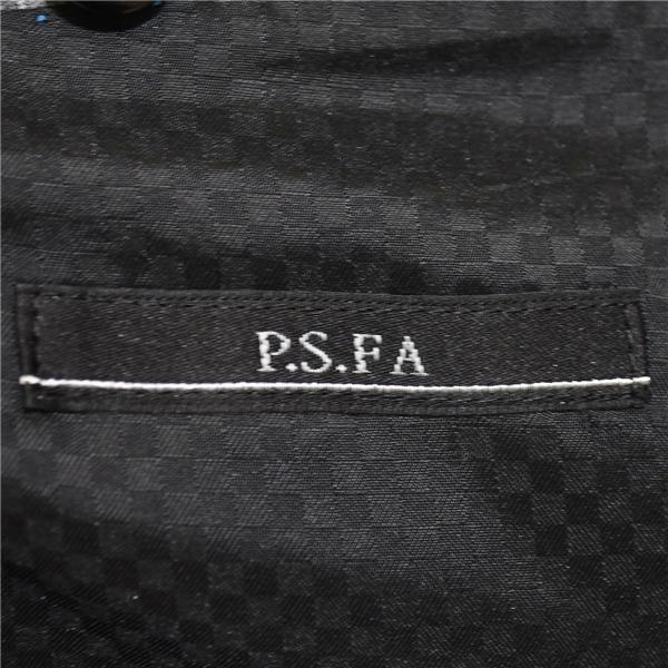 P.S.FA シルク混生地 2つボタン シングルスーツ XL A8 ライトグレー ストライプ ノータック 本切羽 TN240253-15S 夏物 春夏 薄手 6XA053 | Perfect Suit FActory | 03