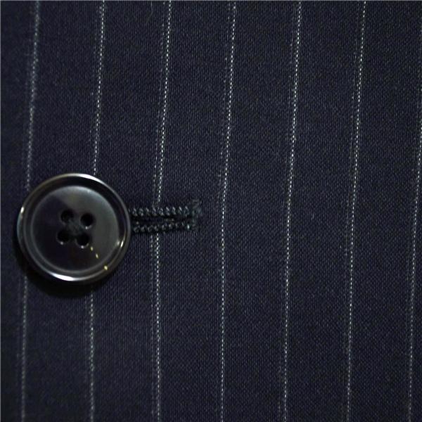 スーツセレクト Super100's生地 3つボタン シングルスーツ XL Y8 ダークネイビー ストライプ 袖口4つ釦 本切羽 SLY9006 合物 春秋 6XA054 | SUIT SELECT | 02