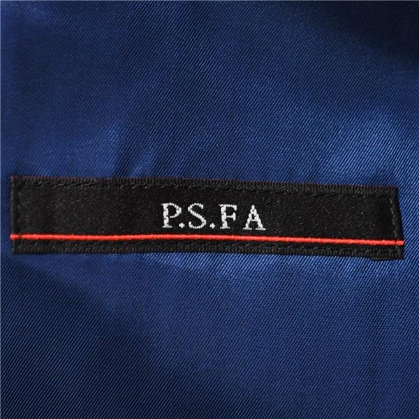 P.S.FA 伊製 100's生地 2つボタン シングルスーツ XL A8 ダークネイビー ストライプ ノータック 本切羽 NC220204-88D 春夏物 薄手 6XA056 | Perfect Suit FActory | 03