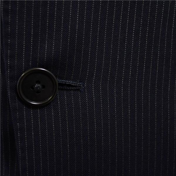 ユナイテッドアローズ シルク混 2つボタン シングルスーツ M YA5 ダークネイビー ストライプ ノータック 6123-699-0056 夏物 春夏 6XA072 | UNITED ARROWS | 02