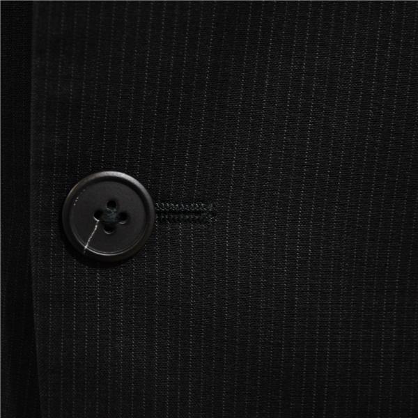 Theory 2つボタン シングルスーツ M Y7 ブラック ストライプ ノータック 袖口4つ釦 本切羽 02-9906003-043-030 合物 春秋 6XA080 | theory | 02