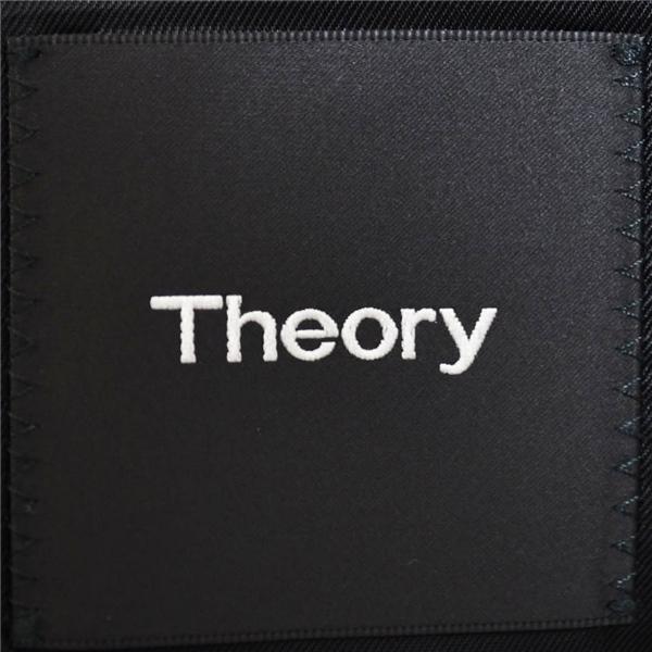 Theory 2つボタン シングルスーツ M Y7 ブラック ストライプ ノータック 袖口4つ釦 本切羽 02-9906003-043-030 合物 春秋 6XA080 | theory | 03