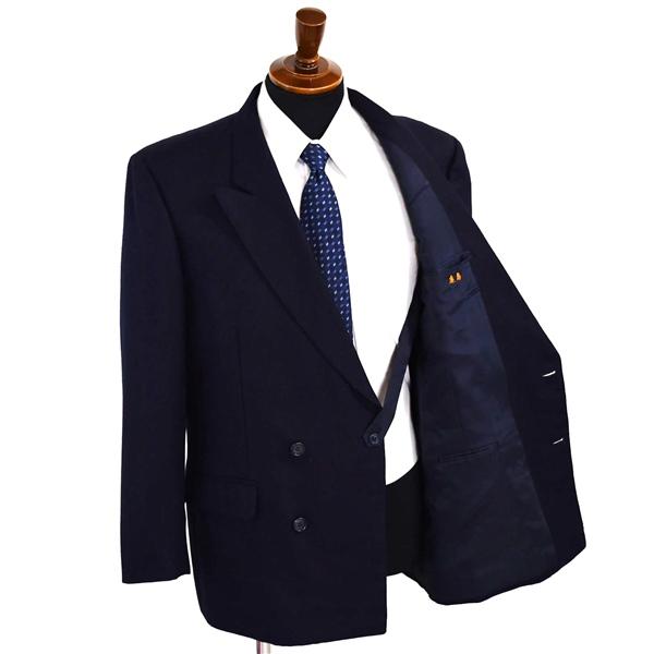 ROMANO by PLUM 4つボタン ダブルスーツ M AB5 ダークネイビー ノータック 3745503合物 春秋 6XA095 | ブランド登録なし | 01
