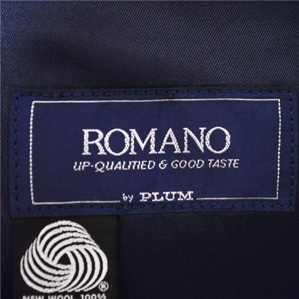 ROMANO by PLUM 4つボタン ダブルスーツ M AB5 ダークネイビー ノータック 3745503合物 春秋 6XA095 | ブランド登録なし | 03