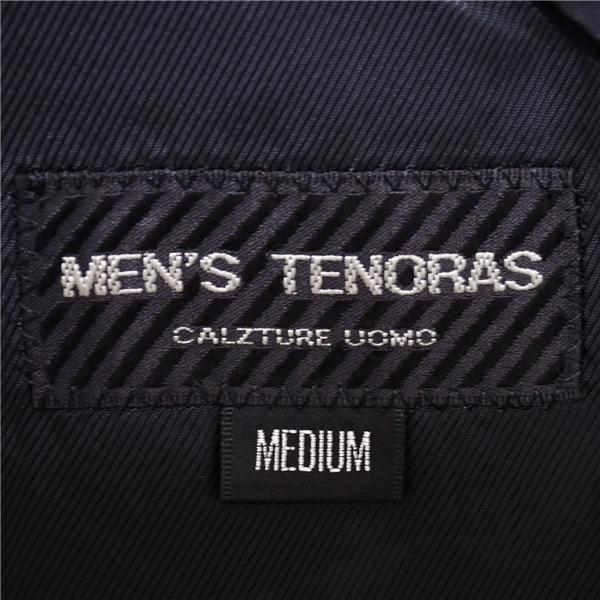 MEN'S TENORAS シルク混 3ピース 3つボタン シングルスーツ M A5 ダークネイビー ストライプ 開き見せ TE-6017 合物 春夏秋 6XA101 | TENORAS | 03