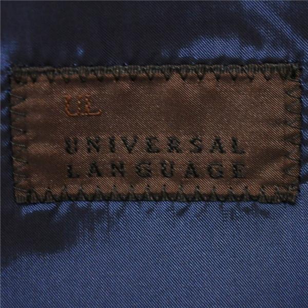 ユニバーサルランゲージ 伊製 ロロピアーナ 130's生地 段返り 3つボタン シングルスーツ L A7 ダークネイビー ストライプ U3AS27 6XA104 | UNIVERSAL LANGUAGE | 03