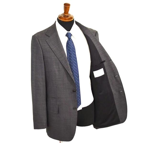 ユニバーサルランゲージ 伊製 REDA生地 段返り 3つボタン シングルスーツ L AB7 ダークグレー ツータック 182213 夏物 春夏 6XA105 | UNIVERSAL LANGUAGE | 01