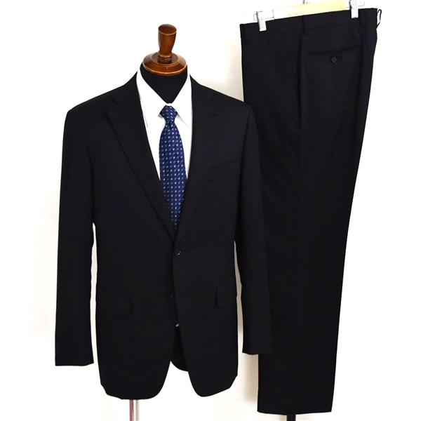 ユニバーサルランゲージ 伊製 カノニコ 110's生地 2つボタン シングルスーツ L A7 ブラック ノータック 0627291 夏物 春夏 6XA106 | UNIVERSAL LANGUAGE