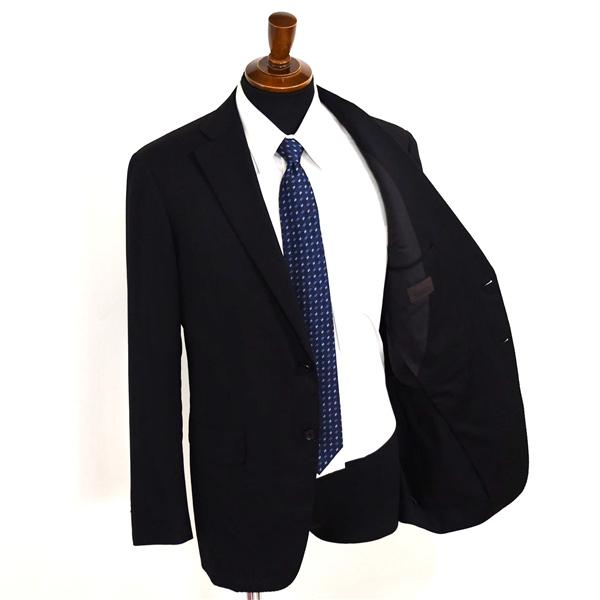 ユニバーサルランゲージ 伊製 カノニコ 110's生地 2つボタン シングルスーツ L A7 ブラック ノータック 0627291 夏物 春夏 6XA106 | UNIVERSAL LANGUAGE | 01