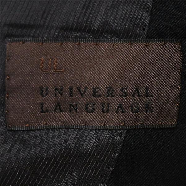 ユニバーサルランゲージ 伊製 カノニコ 110's生地 2つボタン シングルスーツ L A7 ブラック ノータック 0627291 夏物 春夏 6XA106 | UNIVERSAL LANGUAGE | 03