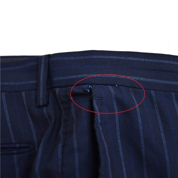 ユニバーサルランゲージ 伊製 ゼニア生地 2つボタン シングルスーツ L A7 ダークネイビー ストライプ ノータック 0618401 夏物 春夏 6XA107 | UNIVERSAL LANGUAGE | 06