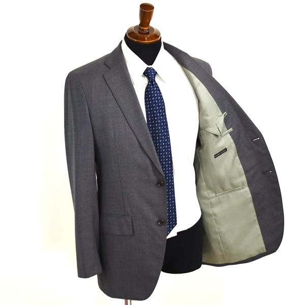 麻布テーラー 2つボタン シングルスーツ M A6 ダークグレー ノータック 袖口4つ釦 本切羽 azabu tailor 夏物 春夏 薄手 6XA111 | 麻布テーラー | 01