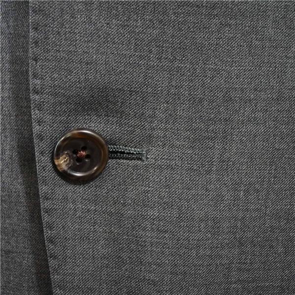 麻布テーラー 2つボタン シングルスーツ M A6 ダークグレー ノータック 袖口4つ釦 本切羽 azabu tailor 夏物 春夏 薄手 6XA111 | 麻布テーラー | 02