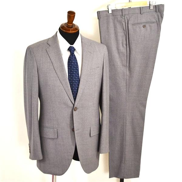 麻布テーラー 2つボタン シングルスーツ M A6 ライトグレー ノータック 袖口4つ釦 開き見せ azabu tailor 夏物 春夏 薄手 6XA112 | 麻布テーラー