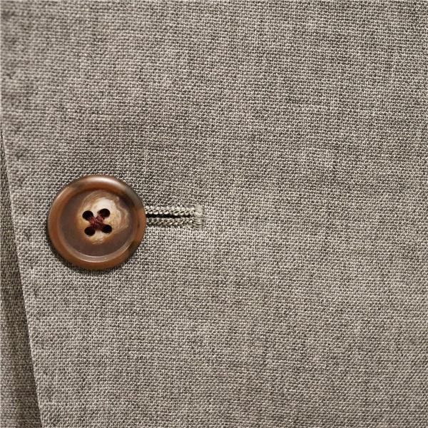 麻布テーラー 2つボタン シングルスーツ M A6 ライトグレー ノータック 袖口4つ釦 開き見せ azabu tailor 夏物 春夏 薄手 6XA112 | 麻布テーラー | 02