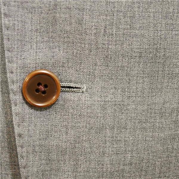 麻布テーラー 2つボタン シングルスーツ M A6 ライトグレー ノータック 袖口4つ釦 開き見せ azabu tailor 夏物 春夏 薄手 6XA113 | 麻布テーラー | 02