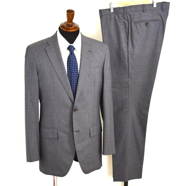 麻布テーラー 2つボタン シングルスーツ M A6 ダークグレー ノータック 袖口4つ釦 開き見せ azabu tailor 夏物 春夏 薄手 6XA114 | 麻布テーラー