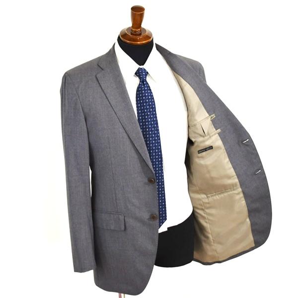 麻布テーラー 2つボタン シングルスーツ M A6 ダークグレー ノータック 袖口4つ釦 開き見せ azabu tailor 夏物 春夏 薄手 6XA114 | 麻布テーラー | 01