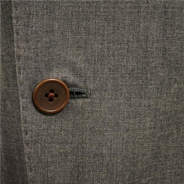 麻布テーラー 2つボタン シングルスーツ M A6 ダークグレー ノータック 袖口4つ釦 開き見せ azabu tailor 夏物 春夏 薄手 6XA114 | 麻布テーラー | 02