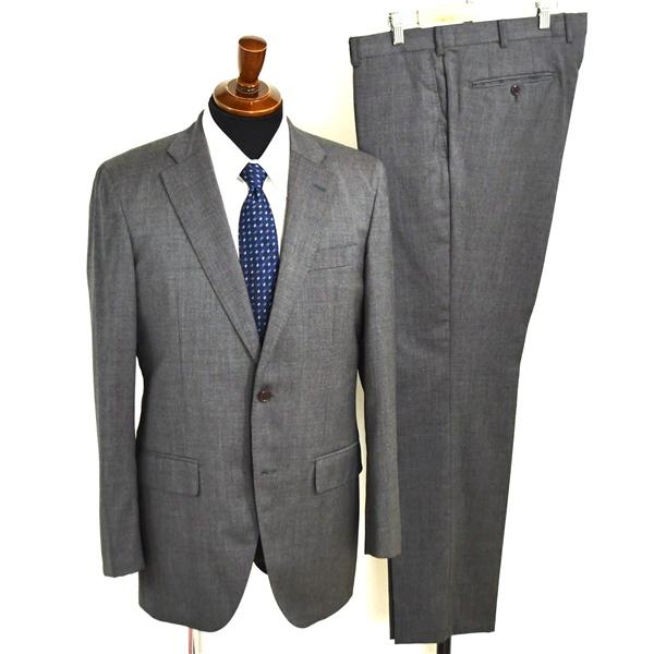 麻布テーラー シルク混生地 2つボタン シングルスーツ M A6 ダークグレー ノータック 開き見せ azabu tailor 夏物 春夏 薄手 6XA115 | 麻布テーラー