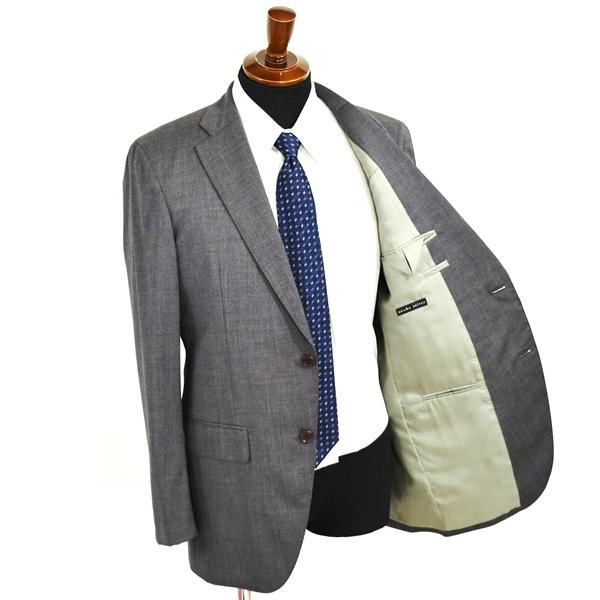 麻布テーラー シルク混生地 2つボタン シングルスーツ M A6 ダークグレー ノータック 開き見せ azabu tailor 夏物 春夏 薄手 6XA115 | 麻布テーラー | 01