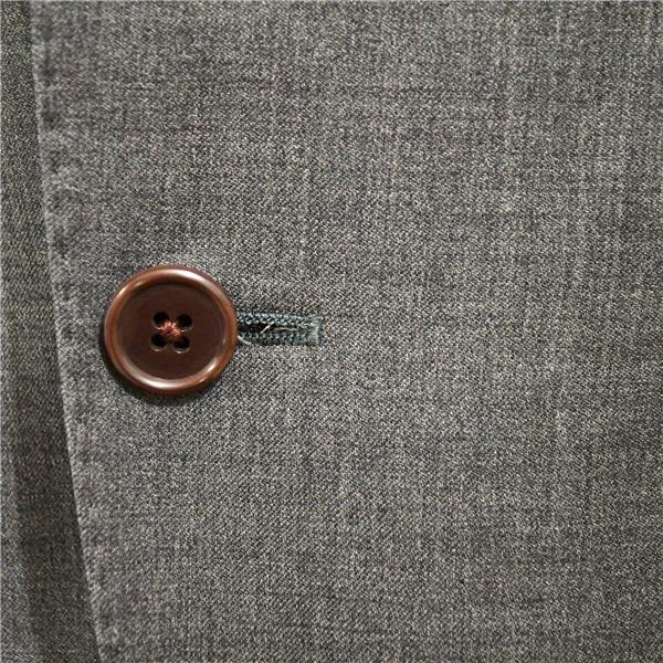 麻布テーラー シルク混生地 2つボタン シングルスーツ M A6 ダークグレー ノータック 開き見せ azabu tailor 夏物 春夏 薄手 6XA115 | 麻布テーラー | 02