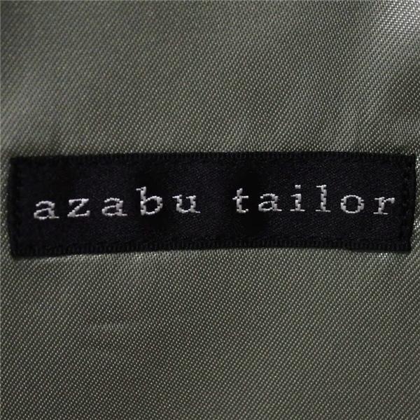 麻布テーラー シルク混生地 2つボタン シングルスーツ M A6 ダークグレー ノータック 開き見せ azabu tailor 夏物 春夏 薄手 6XA115 | 麻布テーラー | 03