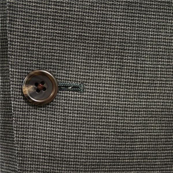 麻布テーラー 2つボタン シングルスーツ M A6 ダークグレー 千鳥格子 ノータック 開き見せ azabu tailor 夏物 春夏 薄手 6XA116 | 麻布テーラー | 02