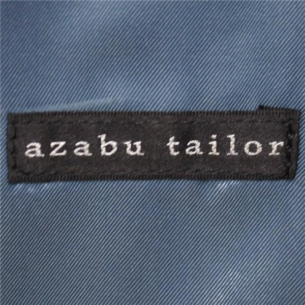 麻布テーラー 2つボタン シングルスーツ M A6 ライトグレー ストライプ ノータック 開き見せ azabu tailor 夏物 春夏 薄手 6XA117 | 麻布テーラー | 03