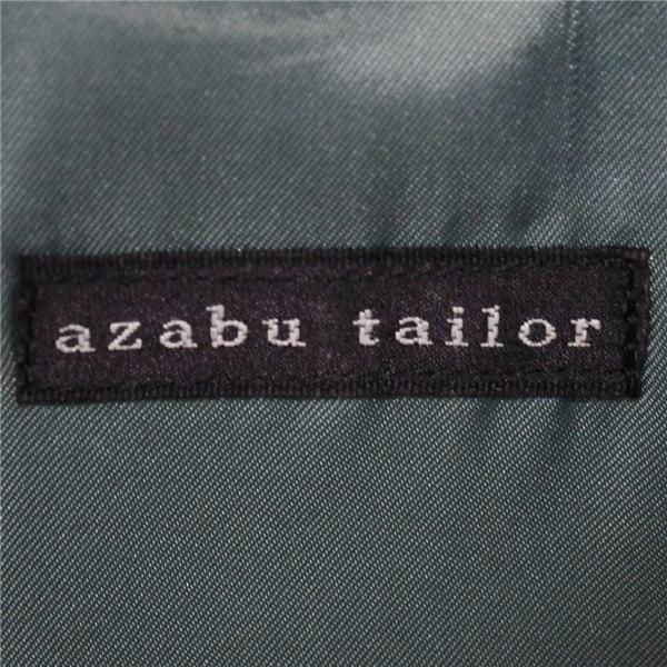 麻布テーラー 2つボタン シングルスーツ L A7 ダークグレー チェック ノータック 袖口4つ釦 開き見せ azabu tailor 夏物 春夏 薄手 6XA119 | 麻布テーラー | 03