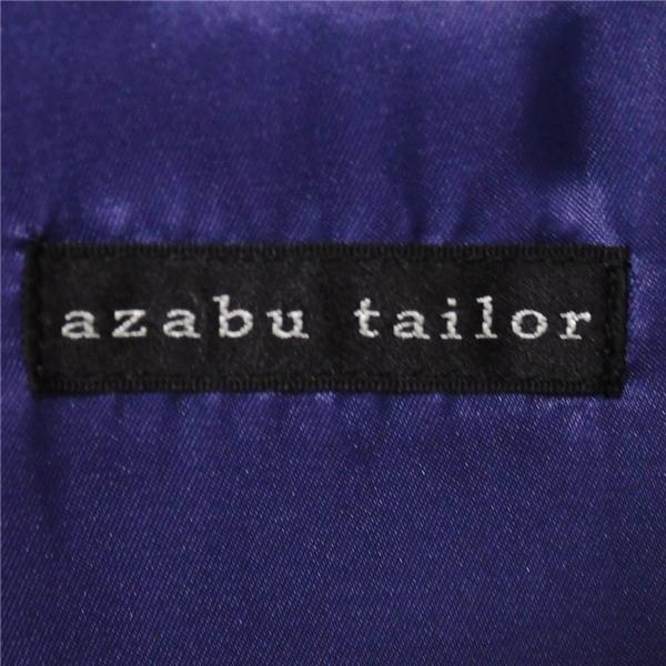 麻布テーラー 2つボタン シングルスーツ L A7 ダークネイビー グレンチェック ノータック 開き見せ azabu tailor 夏物 春夏 薄手 6XA124 | ブランド登録なし | 03