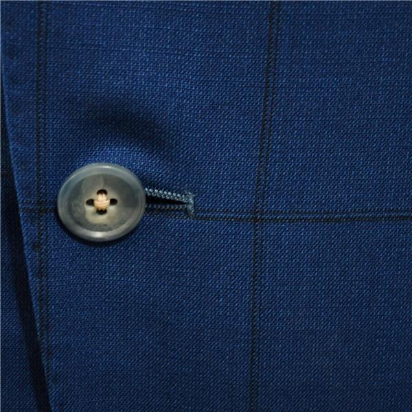 麻布テーラー 2つボタン シングルスーツ L A7 ダークネイビー ウインドペン ノータック 開き見せ azabu tailor 夏物 春夏 薄手 6XA125 | ブランド登録なし | 02