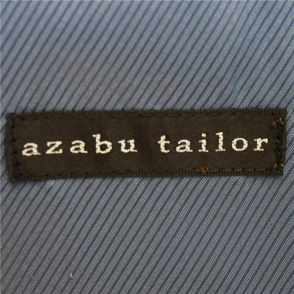 麻布テーラー 2つボタン シングルスーツ L A7 ダークネイビー ウインドペン ノータック 開き見せ azabu tailor 夏物 春夏 薄手 6XA125 | ブランド登録なし | 03