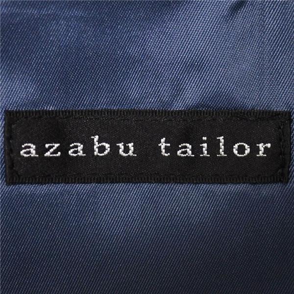 麻布テーラー 2つボタン シングルスーツ M A6 ダークネイビー ウインドペン ノータック 開き見せ azabu tailor 夏物 春夏 薄手 6XA126 | ブランド登録なし | 03