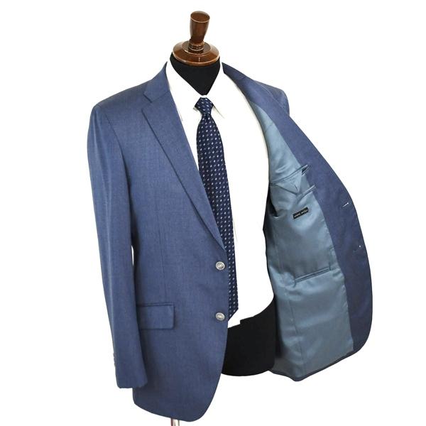 麻布テーラー 2つボタン シングルスーツ L A7 ダークネイビー ノータック 袖口4つ釦 開き見せ azabu tailor 夏物 春夏 薄手 6XA132 | 麻布テーラー | 01