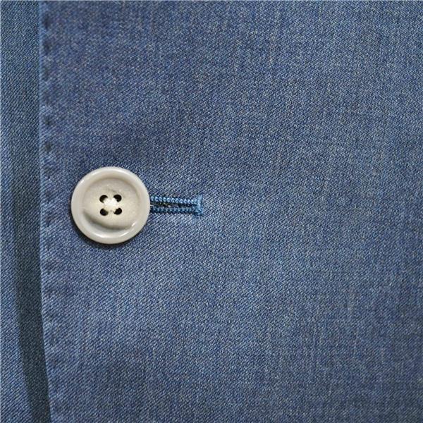 麻布テーラー 2つボタン シングルスーツ L A7 ダークネイビー ノータック 袖口4つ釦 開き見せ azabu tailor 夏物 春夏 薄手 6XA132 | 麻布テーラー | 02