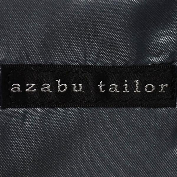 麻布テーラー 2つボタン シングルスーツ L A7 ダークネイビー ストライプ ノータック 開き見せ azabu tailor 夏物 春夏 薄手 6XA135 | 麻布テーラー | 03