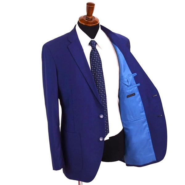 麻布テーラー 2つボタン シングルスーツ XL YA8 ダークネイビー ノータック 袖口4つ釦 開き見せ azabu tailor 夏物 春夏 薄手 6XA139 | 麻布テーラー | 01