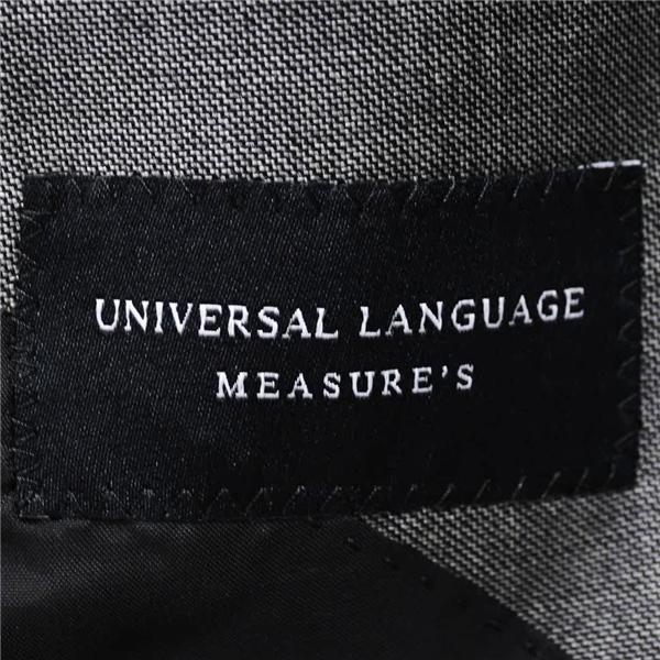 ユニバーサルランゲージ 伊製 ロロピアーナ 130's 2つボタン シングルスーツ L A7 ダークグレー ノータック TR02 合物 春秋 6XA145 | UNIVERSAL LANGUAGE | 03