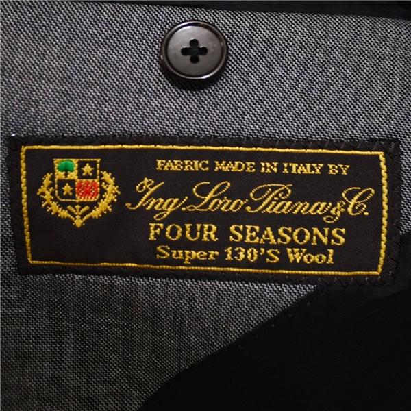 ユニバーサルランゲージ 伊製 ロロピアーナ 130's 2つボタン シングルスーツ L A7 ダークグレー ノータック TR02 合物 春秋 6XA145 | UNIVERSAL LANGUAGE | 04
