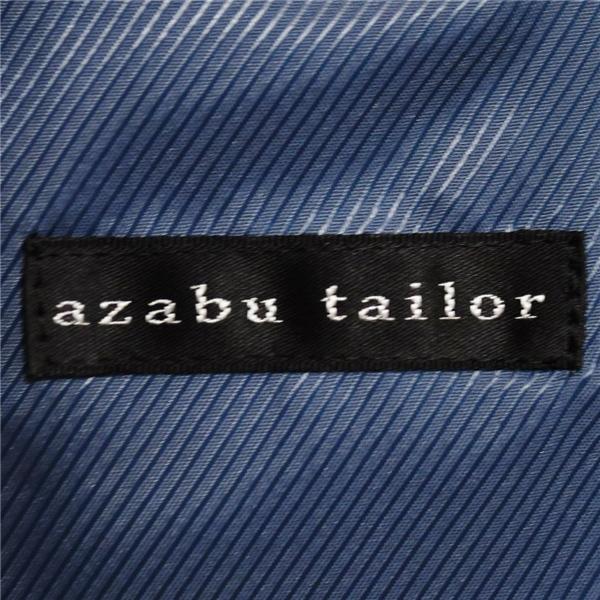美品 麻布テーラー 3つボタン シングルスーツ L A7 ダークグレー ノータック 袖口4つ釦 開き見せ azabu tailor 合物 春秋 6XB002 | 麻布テーラー | 03
