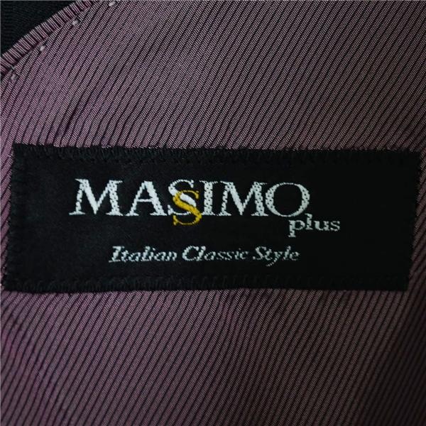 MASIMO plus 伊製 エルメネジルドゼニア生地 2つボタン シングルスーツ XL BB6 ブラック ストライプ 154416-09 夏物 春夏 6XB004 | ZEGNA | 03